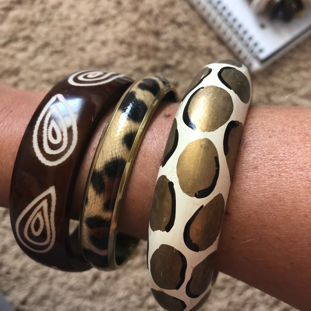 Fun wooden like bangles
